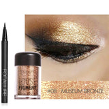 FOCALLURE Makeup Set Polvo de sombra de ojos con delineador de ojos y sombra de sombra de ojos brillante para maquillaje de ojos cosmético