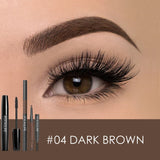 Juego de maquillaje Focallure Eyes Máscara para pestañas 3D y caliente y lápiz de cejas 3 en 1 automático Perfecto para maquillaje