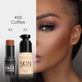 Focallure face Makeup Set Face Foundation base de maquillaje y Bling Barra de resaltado A prueba de agua Silver Shimmer Light Set de cosméticos