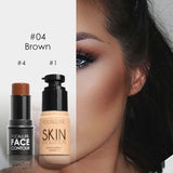 Focallure face Makeup Set Face Foundation base de maquillaje y Bling Barra de resaltado A prueba de agua Silver Shimmer Light Set de cosméticos