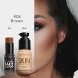 Focallure face Makeup Set Face Foundation base de maquillaje y Bling Barra de resaltado A prueba de agua Silver Shimmer Light Set de cosméticos