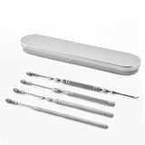 4 unids / 7 unids limpiador de cera del oído limpiador de acero inoxidable oreja recoger cuchara cera de oído retiro de cureta kit de herramientas limpiador